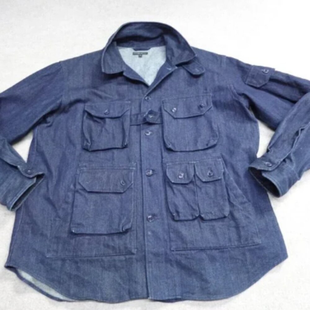 Engineered Garments Jacket Large Blue Denim Chore Made in USA